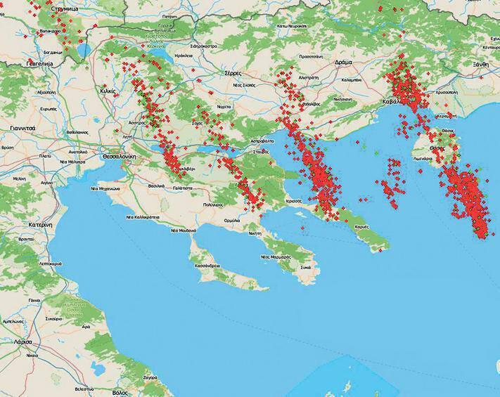 3.000 κεραυνοί στη Βόρεια Ελλάδα στο 12ωρο 3 π.μ. με 3 μ.μ. του Σαββάτου